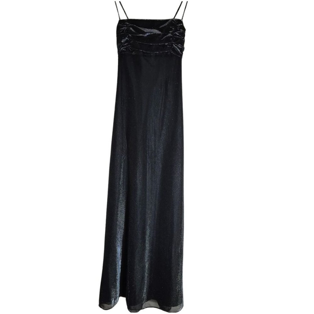 Dark Blue/Silver Shimmer Prom Dress Vintage Jump by Wendye Chaitin